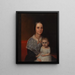 Portrait of a Mother and Her Child - Anonymous — framed artwork on a wall