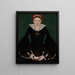 Portrait of a Noble Woman - Anonymous — framed artwork on a wall