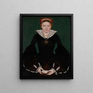 Portrait of a Noble Woman - Anonymous — framed artwork on a wall