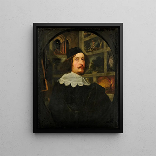 Portrait of a painter - Anonymous — framed artwork on a wall