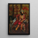 Portrait of a pasha sitting on a tiger skin in a sumptuous interior - Anonymous — framed artwork on a wall