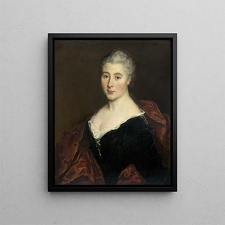 Portrait of a Woman - Anonymous — framed artwork on a wall