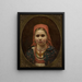 Portrait of a girl in folk costume - Anonymous — framed artwork on a wall