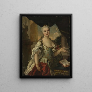 Portrait of a lady (Case conflict 1) - Anonymous — framed artwork on a wall