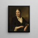 Portrait of a young woman, Johana Fren von Tschamer - Anonymous — framed artwork on a wall