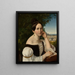 Portrait of a young woman with a book in a park - Anonymous — framed artwork on a wall