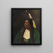 Portrait of a Native American - Anonymous — framed artwork on a wall