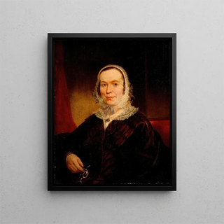 Portrait of an Unknown Lady - Anonymous — framed artwork on a wall