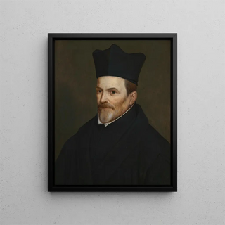 Portrait of Charles Scribanius - Anonymous — framed artwork on a wall