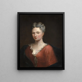 Portrait of Isabelle Jacoba de Mont alias Brialmont - Anonymous — framed artwork on a wall