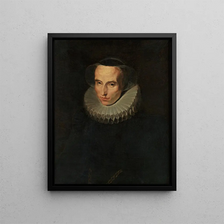 Portrait of Martina Plantin - Anonymous — framed artwork on a wall