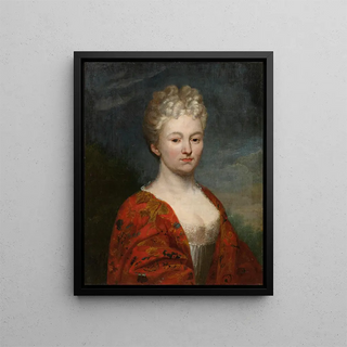 Portrait of Theresia Mathilda Schilders - Anonymous — framed artwork on a wall