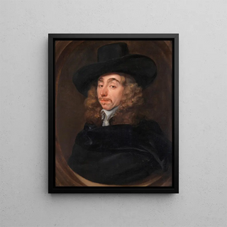Portrait painting probably by Jan III Moretus - Anonymous — framed artwork on a wall