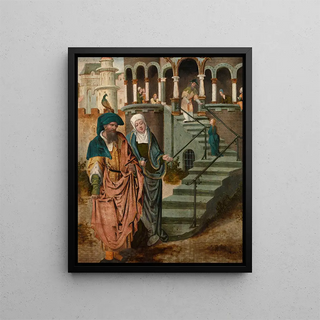 Presentation of Mary at the Temple - Anonymous — framed artwork on a wall