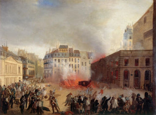 the Water Tower Capture at Palais-Royal Square on February 24, 1848 - Anonymous — artwork view