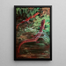 Salamandre violette et salamandre rouge - Anonyme — framed artwork on a wall