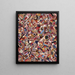 Crazy Quilt Top Pattern Painting - Anonymous — framed artwork on a wall