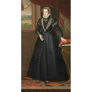 Portrait of Marguerite de Valois - Anonymous — framed artwork on a wall
