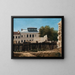a Ruined landscape with a Palladian villa in the background - Anonymous — framed artwork on a wall