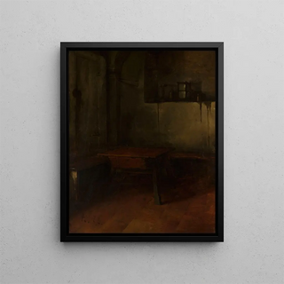Interior Room Painting - Anonymous — framed artwork on a wall