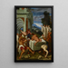 Saint Benoît exorcising the devil - Anonymous — framed artwork on a wall