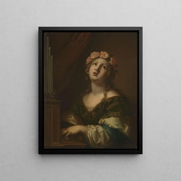 Saint Cecilia - Anonymous — framed artwork on a wall