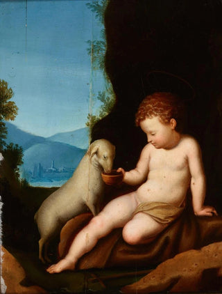Saint Jean-Baptiste abreuvant l'agneau - Anonymous — artwork view