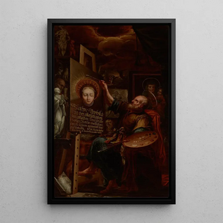 Reproduction of the painting Saint Luke painting the Madonna - Anonymous
