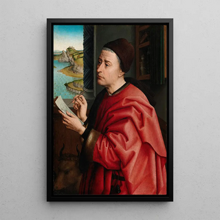 Saint Luc representing the Virgin - Anonymous — framed artwork on a wall