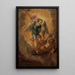 Reproduction of the painting Saint Michael Archangel attacking the dragon - Anonymous