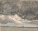 Marine painting with a ship and a sky overlooking - Anonymous — artwork view