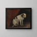Sitting Dog Painting - Anonymous — framed artwork on a wall