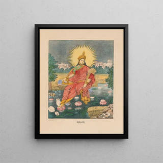 Shri Lakshmi - Anonymous — framed artwork on a wall