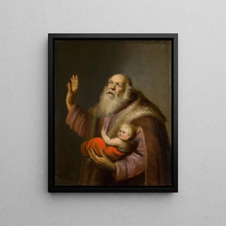 Siméon and the Child Jesus - Anonymous — framed artwork on a wall
