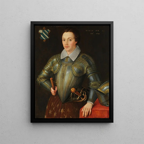 Sir John Shurley d'Isfield - Anonymous — framed artwork on a wall