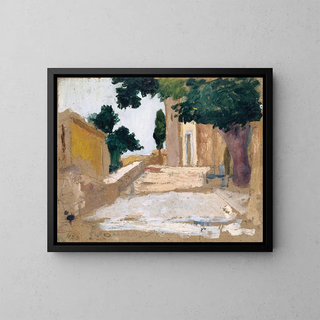Place du village du Sud - Anonyme — framed artwork on a wall