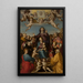 Reproduction of the painting of Saint Anne with the Virgin Mary, the Infant Jesus, and saints in adoration - Anonymous