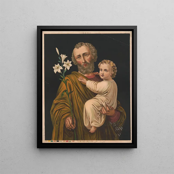 Saint Joseph - Anonymous — framed artwork on a wall