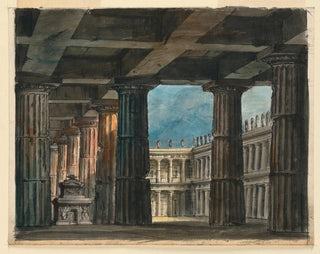 Conception de scène: loggia et cour intérieure classiques - Anonyme — artwork view