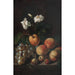 Still life with fruits and white roses - Anonymous — artwork view