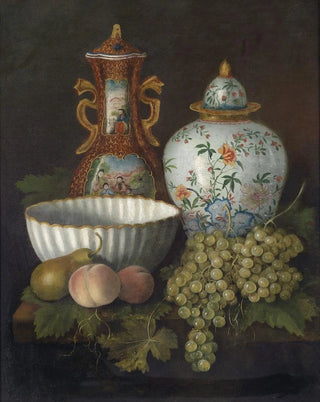 Still life with fruits and ornaments - Anonymous — artwork view