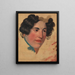 Study of a Female Portrait - Anonymous — framed artwork on a wall