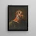 Head study, bust of an apostle - Anonymous — framed artwork on a wall
