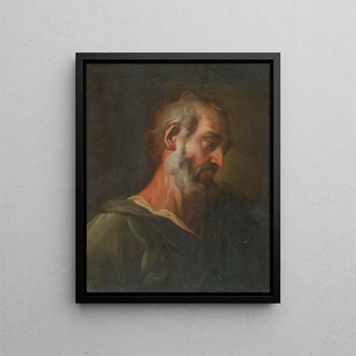 Head study, bust of an apostle - Anonymous — framed artwork on a wall