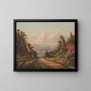 Sunday afternoon on the West Point road - Anonymous — framed artwork on a wall