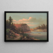 Sunset over Lake Mahonk, Ulster County - Anonymous — framed artwork on a wall