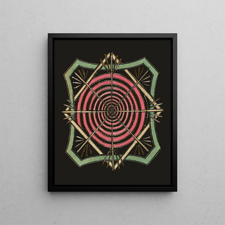 Swirling Pattern - Anonymous — framed artwork on a wall