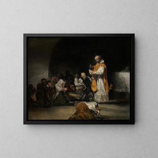 La communion à la messe - Anonyme — framed artwork on a wall