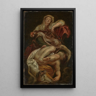Reproduction of the painting La Tempérance maîtrisant l'Intempérance - Anonymous