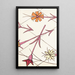 Textile pattern Afternoon tea - Anonymous — framed artwork on a wall